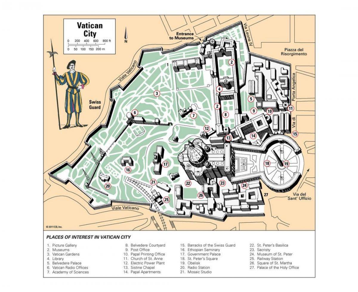 mapa ng Vatican museum layout