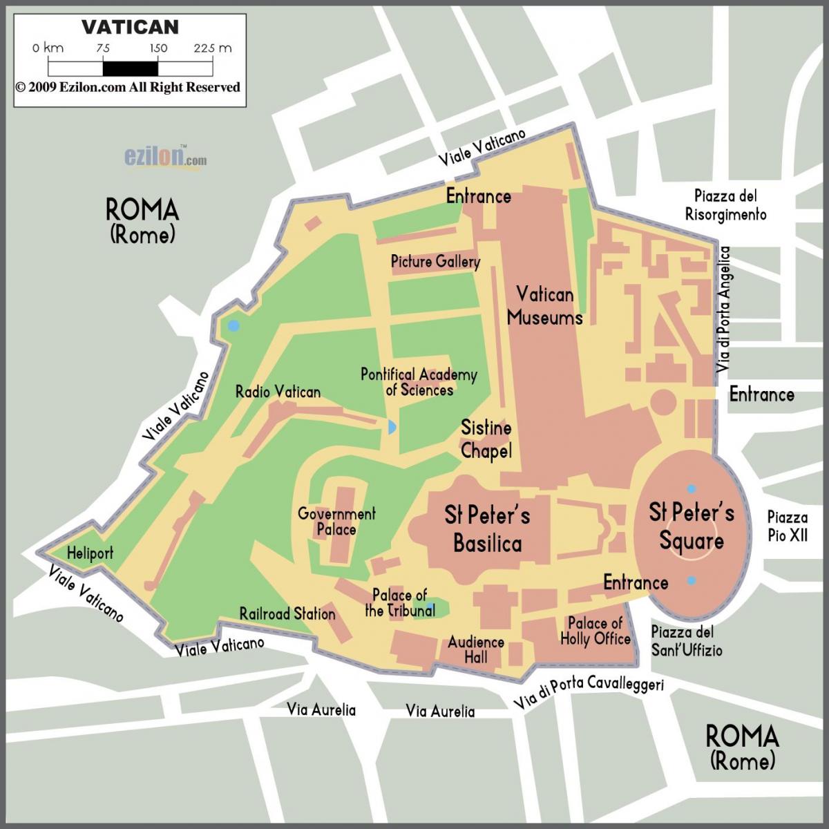 Mapa ng Vatican pasukan 