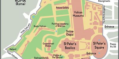 Mapa ng Vatican pasukan 